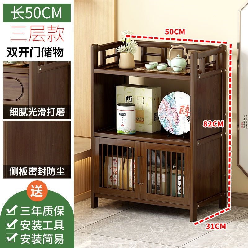 Tea cabinet, tea set, storage rack, new chinoiserie tea rack, living room tea storage cabinet, sofa side cabinet, side table, corner table for home use