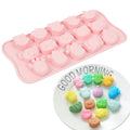 15-cavity cartoon silicone ice cube tray mold - homemade ice pop & ice cube maker, silicone chocolate mold, home diy baking tool