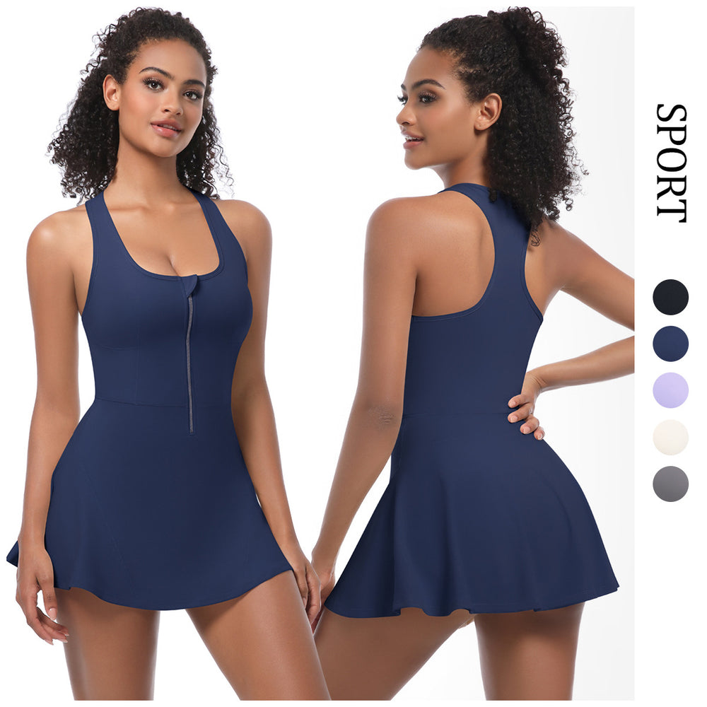 Naked new arrival sports beautiful back dress yoga clothes for women fashion tape bottom outdoor running fitness tennis skirt