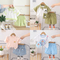 Girls' short-sleeve outfit: trendy summer style , new cute short-sleeve clothes for little girls, baby girl summer apparel