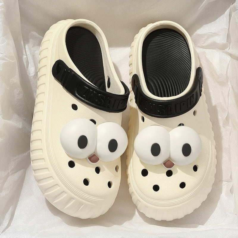 Crocs women's summer outwear 2024best selling thick sole heightening beach non-slip toe cap sandals women's new arrival