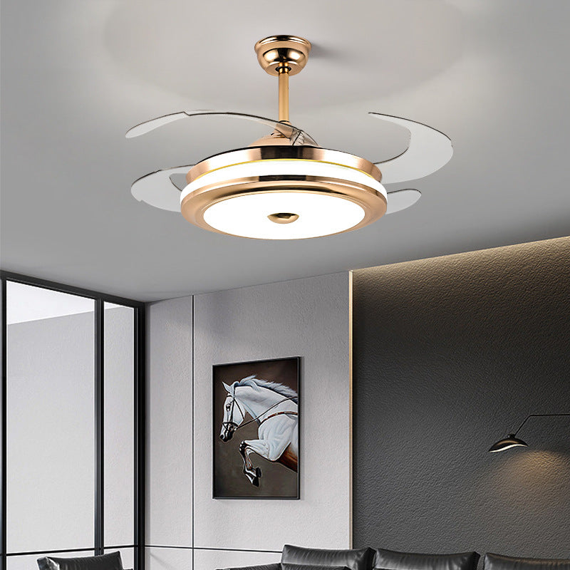 Living Room Invisible Dining Room Household Integrated Fan Light Hall Main Light Ceiling Fan Light Zhongshan Lighting Smart Bedroom Lighting