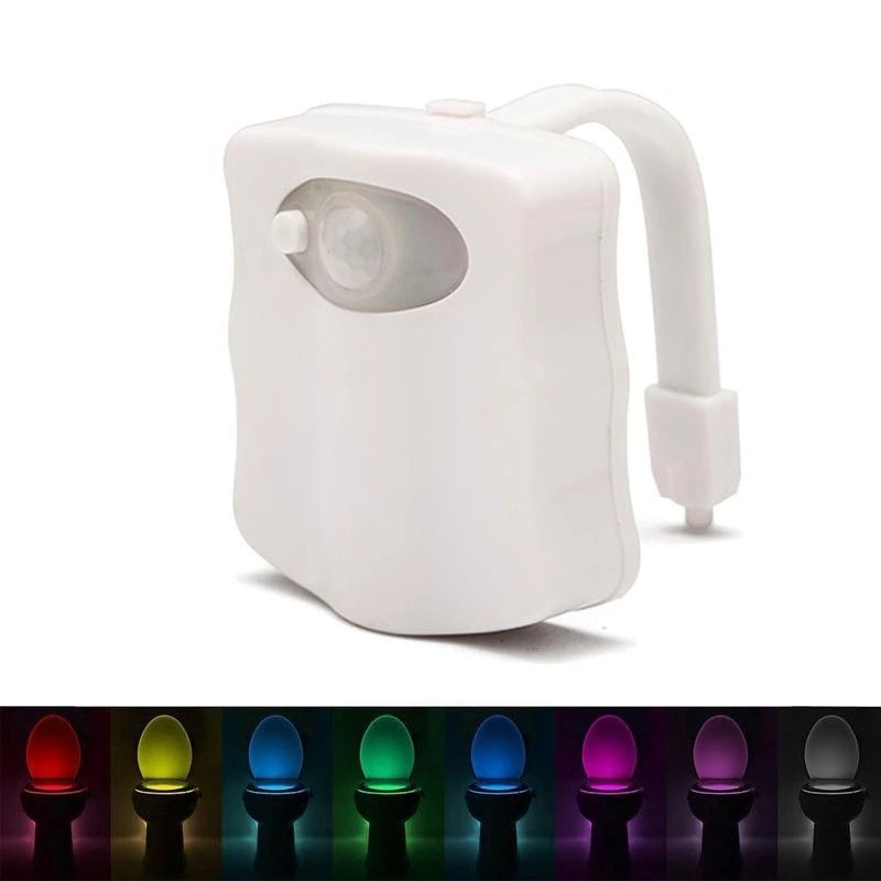 Led human body induction night light human toilet hanging atmosphere light 8 colors 16 colors toilet sensor light toilet lid light