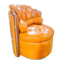 Used swivel chair godfather high back study tea room sofa oil wax first layer cowhide master slot single