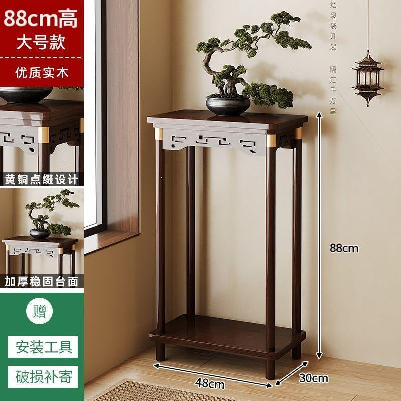 Chinoiserie flower shelf living room floor-standing storage rack balcony flower stand novel stone rack indoor multi-layer flower pot rack vertical