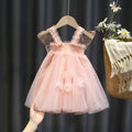 Girls' mesh suspender summer dress - new angel princess style, kids' vest, puffy, cute children's clothing