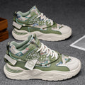 Men's shoes 2025 new spring collection: youth casual running sneakers, student platform shoes, non-slip dad shoes, trendy footwear for men