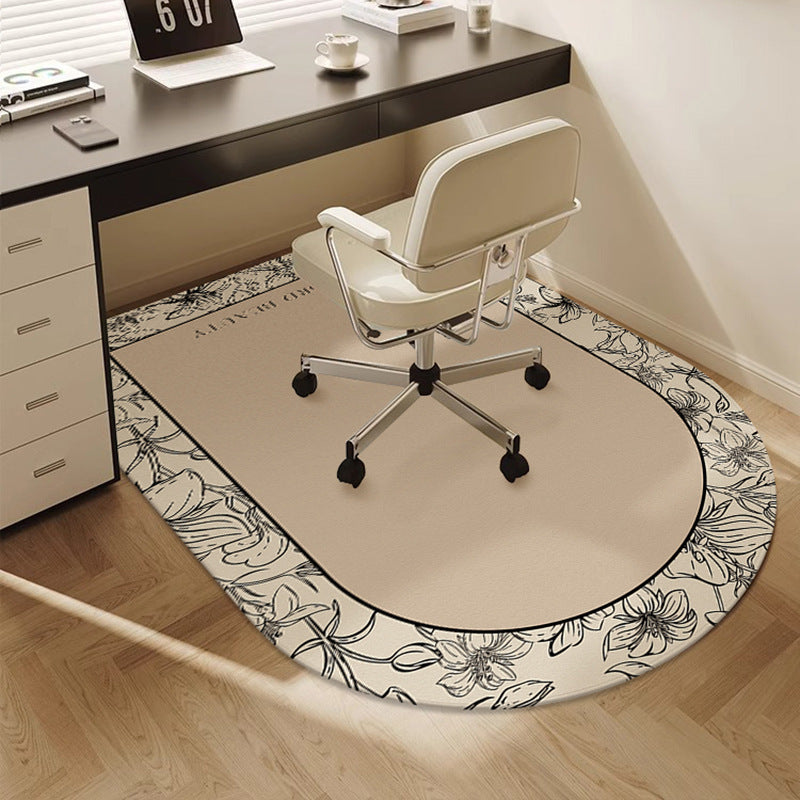 Computer swivel chair floor mat, study table under pulley seat non-slip cushion, bedroom floor mat dresser carpet