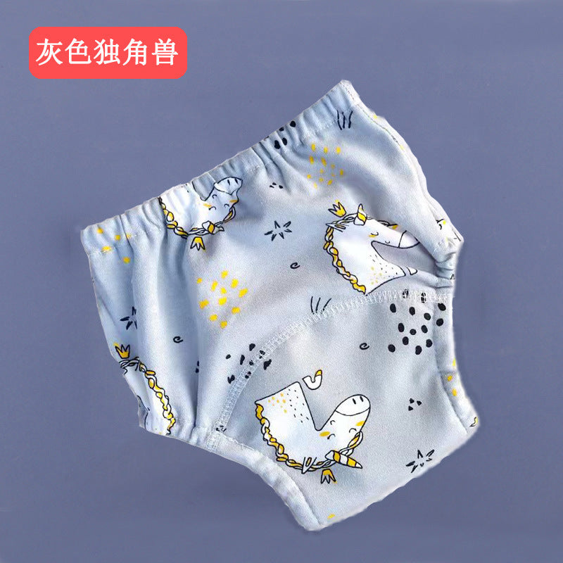 Wholesale washable six-layer gauze diaper pocket learning pants baby cloth diapers breathable diaper baby training pants