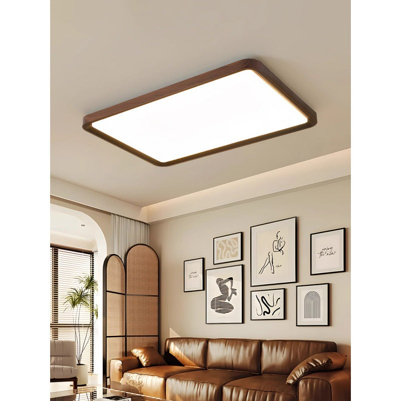 Living room lamp Ceiling lamp Retro walnut modern minimalist master lamp Bedroom Guest dining room Whole house package Lighting fixture 1