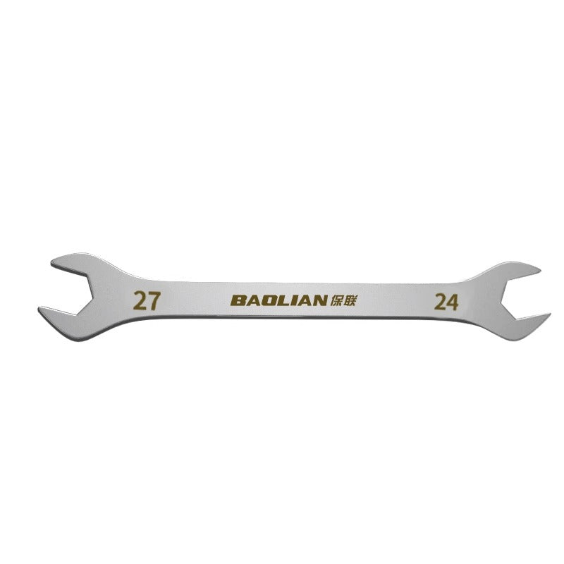Baolian stainless steel open-end wrench double-ended dumb plate thin 12_14 thin sheet ultra-thin no. 8_10 fork tool
