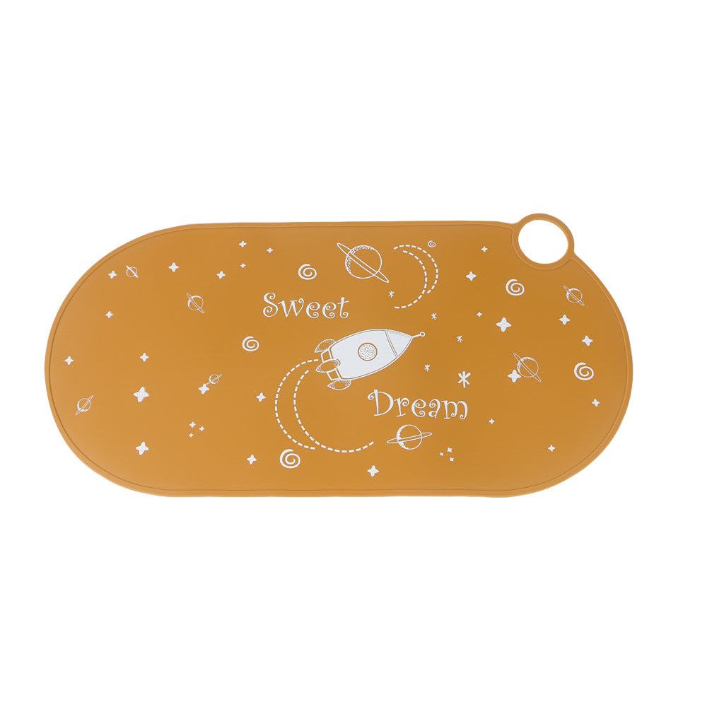 Kidsnon-slip silicone insulation placemat dining table oven mittswaterproof oil-proof casual coaster round kindergarten dinner plate mat
