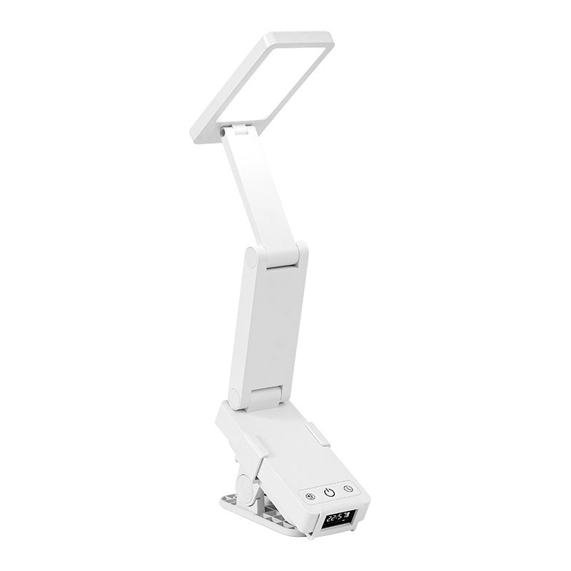 Smart foldable desk lamp - eye protection, perfect for studying, dorm room, high school students - clip-on, foldable, rechargeable, large capacity, extra long battery life