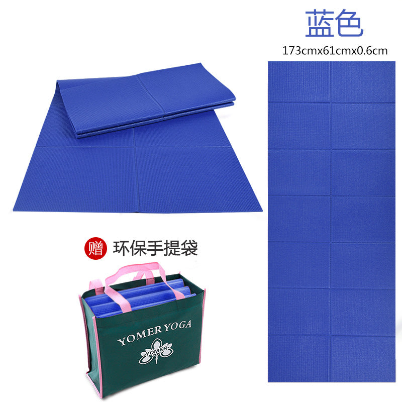 Foldable yoga mat pvc customizable oem factory professional fitness nap mat anti-slip thickened