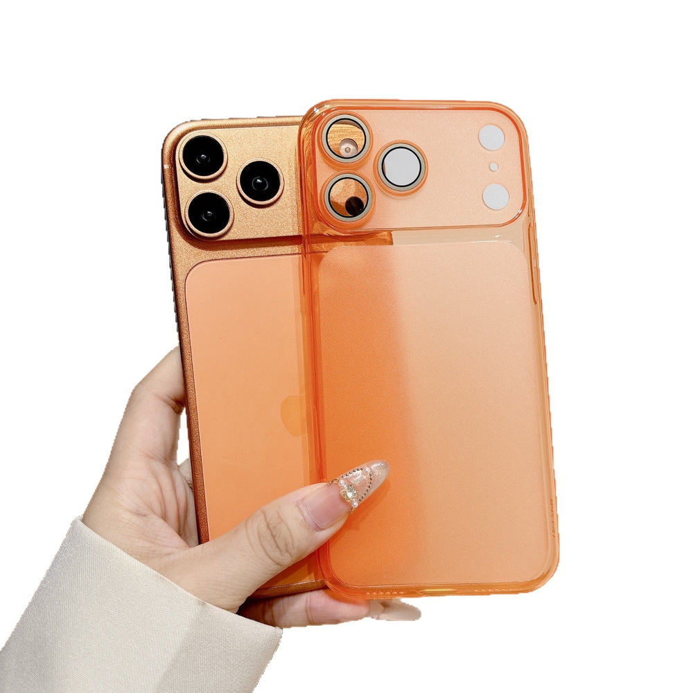 Large window lens film suitable for iphone17promax mobile phone case 15 apple 16 frosted ultra-thin transparent soft case
