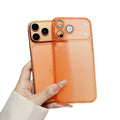 Large window lens film suitable for iphone17promax mobile phone case 15 apple 16 frosted ultra-thin transparent soft case
