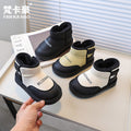 Girls' snow boots - new korean style for winter  - kids' fleece-lined, extra thick cotton shoes - boys' first walker short boots