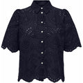 Amazon fashion cut out crochet short sleeve shirt women's  summer new arrivalfashioncasualeleganttops