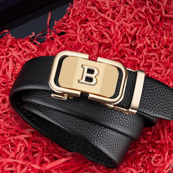 Emperor Paul Belt Men's Premium Leather Belt High-end Business Fashion Belt Men's Automatic Buckle Genuine