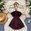Light mature style haltertube top silm hot girl dress female summer waist slimming look a-line skirtelegant hip skirt