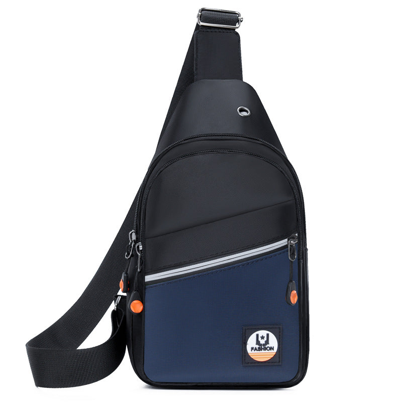 New Men's Breast Bag Multifunctional Commuter Business Shoulder Bag Trendy Cool Leisure Travel Large Capacity Portable Messenger Bag