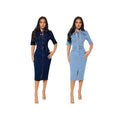 Amazon cross-border summer new fashion trendy turn-down collar slim fit elegant commute european and american hot girl short sleeve dress