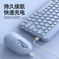 Xinmeng rf702 wireless bluetooth keyboard and mouse combo - rechargeable punk round keycap keyboard for tablets and laptops