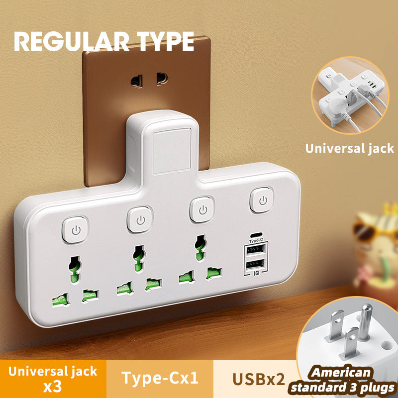 British standard multi-function plug-in board usb socket row plug american standard plug row plug multi-hole wireless drag board european standard converter