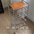 Narrow gap cart - minimalist, light luxury floor storage rack - living room snack organizer - ultra-slim, movable storage for tight spaces