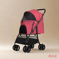 Pet stroller - lightweight & foldable for small to medium dogs & cats - one-click fold, large capacity