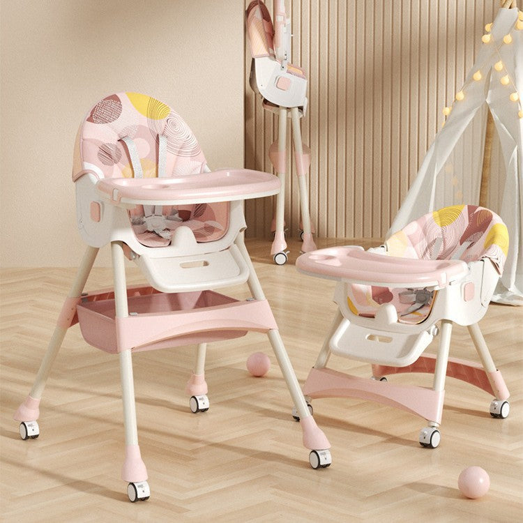 Baby high chair - foldable feeding chair for infants and toddlers - multifunctional dining chair and seat for home use