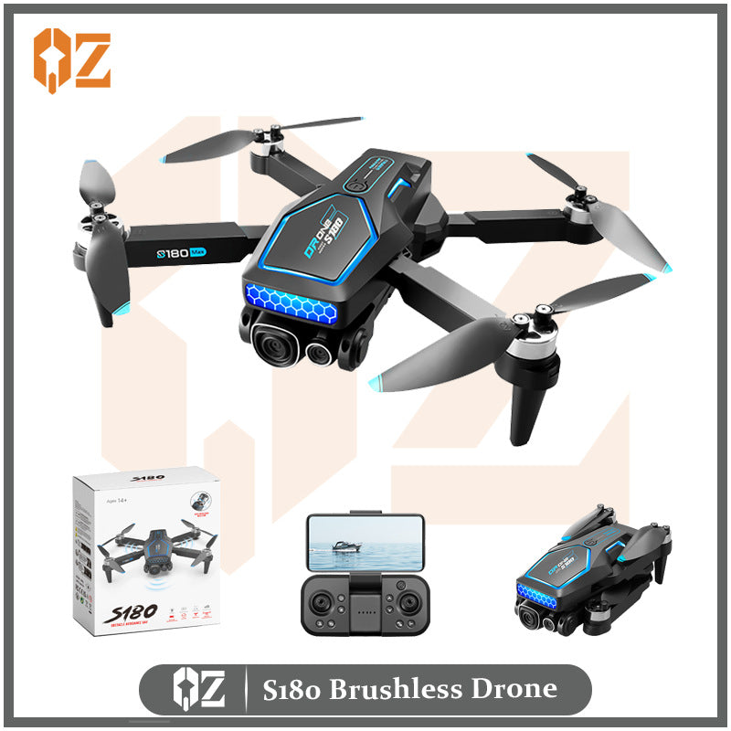 S180 drone: brushless motor, extended flight time, esc, hd camera, optical flow positioning, obstacle avoidance, remote control aircraft