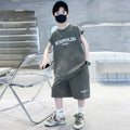 Boys' summer outfit  new style: sleeveless summer set for kids, stylish and trendy, mid-to-large size children's clothing, sportswear, handsome look