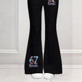 wholesale girls' flared pants set, fashionable spring, summer, and autumn 67 number short-sleeved long flared pants set for girls