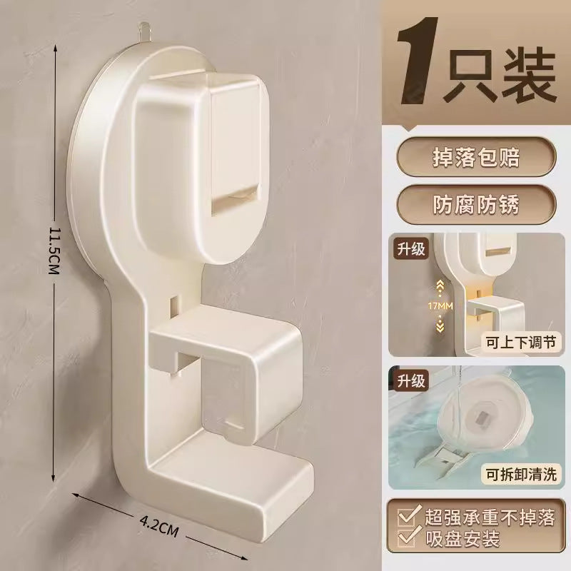 Strong suction cup washbasin hook, punch-free bathroom storage rack, bathroom wall-mounted basin, bathtub storage handy gadget