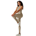 European and american seamless yoga outfit for women: shaping top, sports tank top, high-waisted tummy control leggings, fitness set