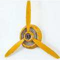 Retro industrial style wall clock - propeller airplane head design - creative home decor wall hanging iron art e18