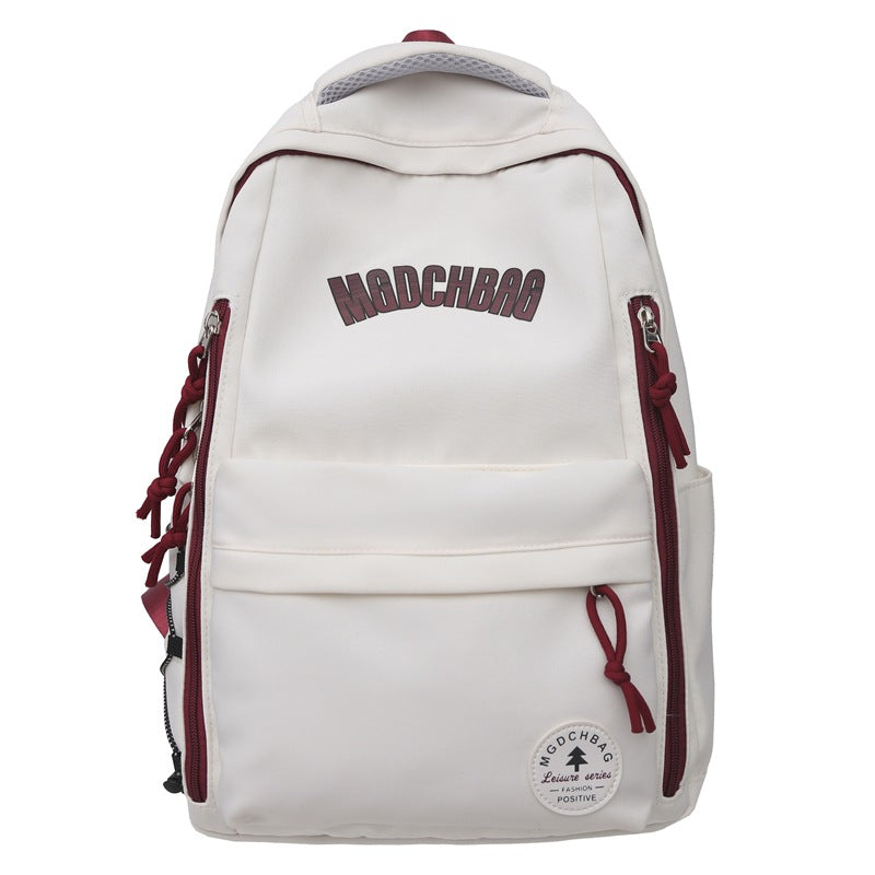 School bag Female college student Japanese Hong Kong style large-capacity backpack Male high school student Middle school student leisure travel backpack
