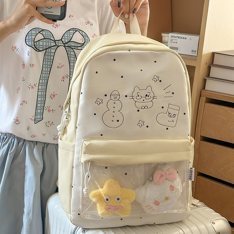 Girls ins style casual college student school bag k-stylefashion lightweight large capacity backpack cute girl backpack