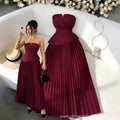 European and american cross-border women's  new bandeau maxi dress