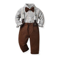 Boys' spring/autumn stylish outfit set - korean style handsome plaid long-sleeve shirt for kids - new arrival, dropshipping available