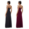 C7522 cross-border   fashion women's elegant gold chain sexy spaghetti strap slit dress