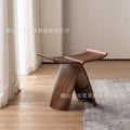 Creative entrance shoe changing stool for home small stool fitting room stackable log butterfly stool track kids small stool