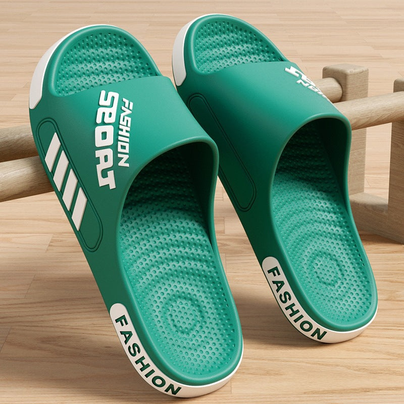 Eva summer new slippers men's outdoor plus size trendy home indoor bath soft sole wear-resistant sports sandals