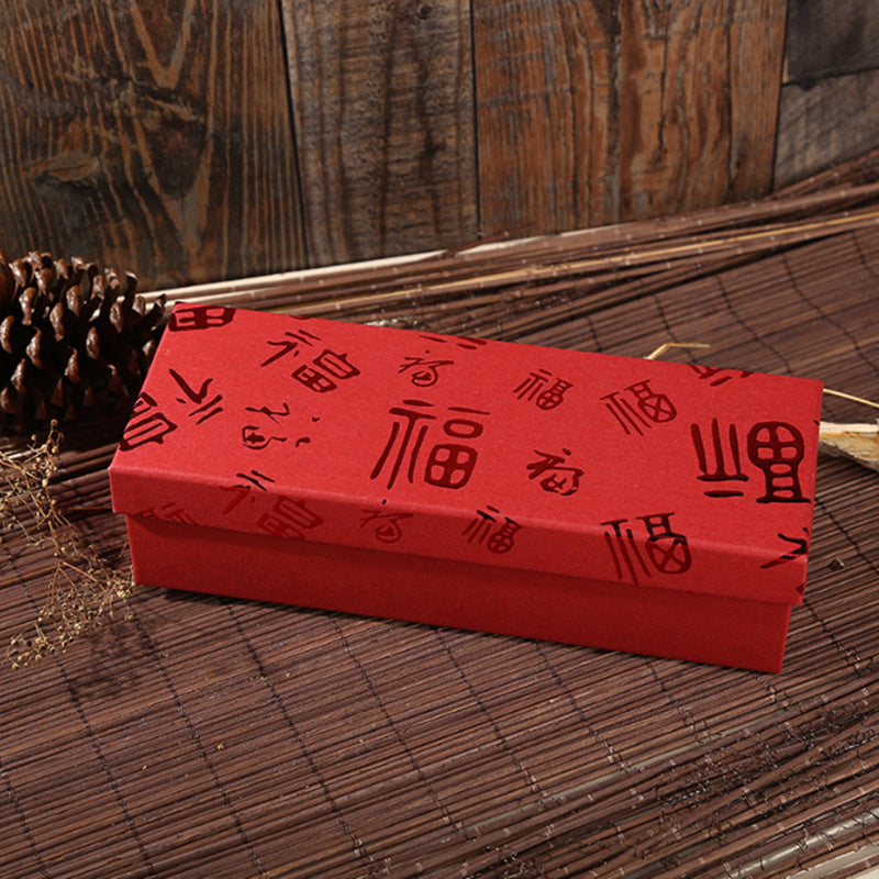 Wholesale car pendant box, blessing gift box, car hanging packaging box, classical red hanging ornaments, special gift box, car decoration box