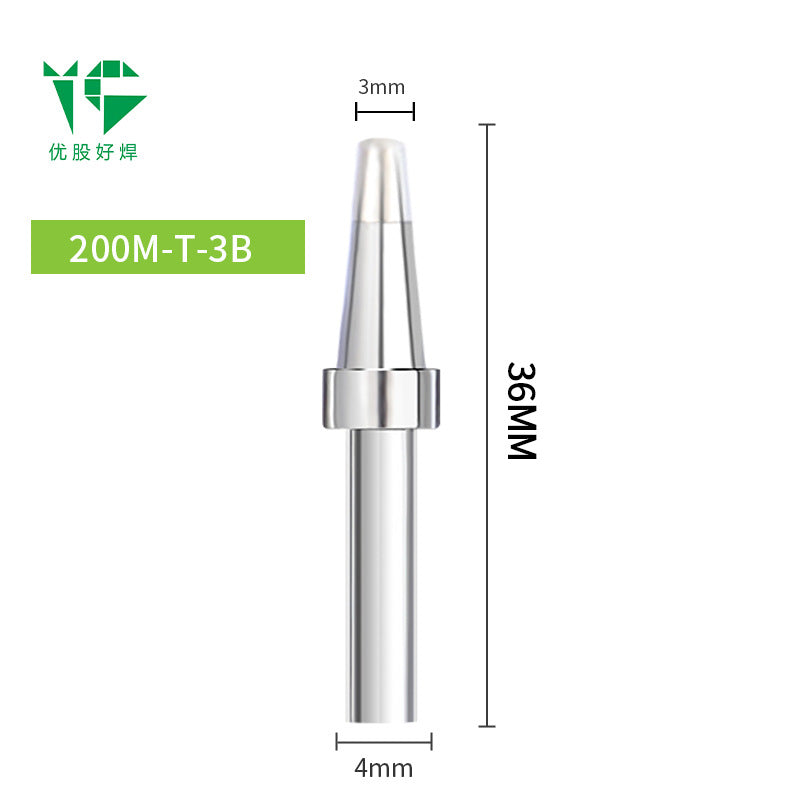 203H electric soldering iron head 90W high frequency welding table 200 Luo iron head pointed nozzle horseshoe nozzle knife head welding table universal ferrochrome head