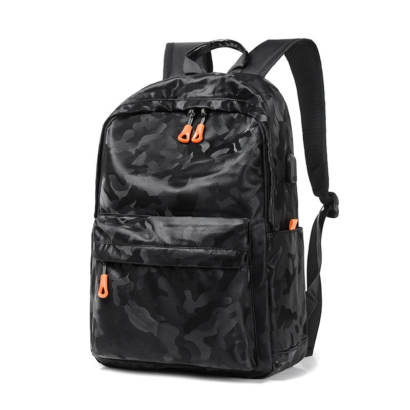 Cross-border new large-capacity fashion student schoolbag can be printed logo computer backpack trendy camouflage sports backpack