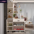 Solid wood entrance cabinet shoe cabinet all-in-one living room wine cabinet partition cabinet medieval style entrance door decorative cabinet foyer cabinet