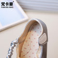 Manufacturer girls' white french style flats -  autumn new collection - soft sole leather shoes for children