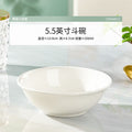 Pure white ceramic bowl for homethickened oven mitts noodle bowl soup bowl hat bowl microwave oven can be processed log0
